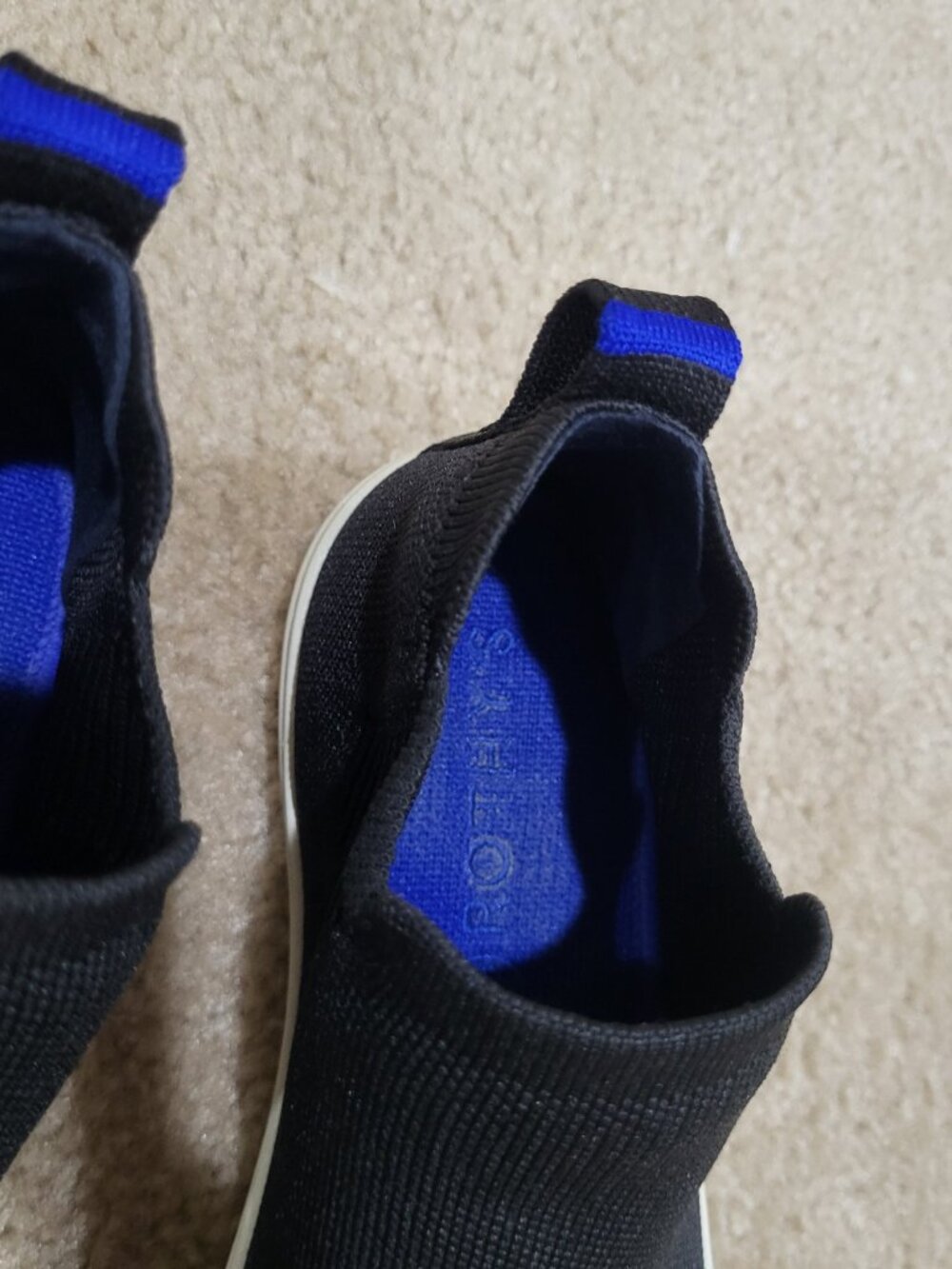 Rothy's The Chelsea Black Knit High-Top Sneakers Size 8.5 | Sustainable Slip-On - Picture 2 of 8